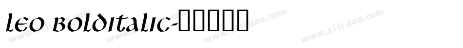 Leo BoldItalic字体转换